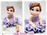 Topo de Bolo Infantil Menina